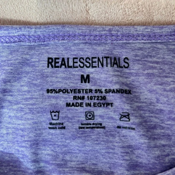 Real Essentials (M) Purple, Black, Grey Athletic Shirts | 3 Pack - Picture 6 of 8
